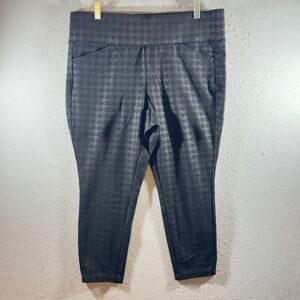 1373 | Torrid Studio Houndstooth Pull On‎ Pocket Pixie Pants Black Womens 0R